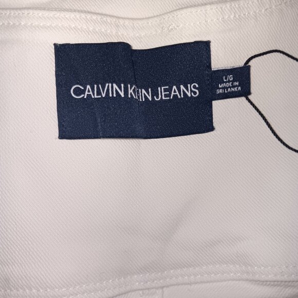 CALVIN KLEIN JEANS STRAPPY SIDE-ZIPPER DENIM DRESS - Picture 13 of 13